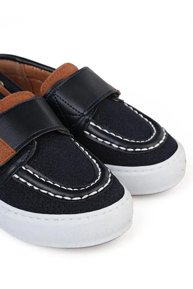 Детские кеды для мальчиков на липучке Civil Boys, Navy Blue — фото 4
