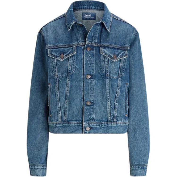 Женская джинсовая куртка с длинным рукавом Polo Ralph Lauren, Blue