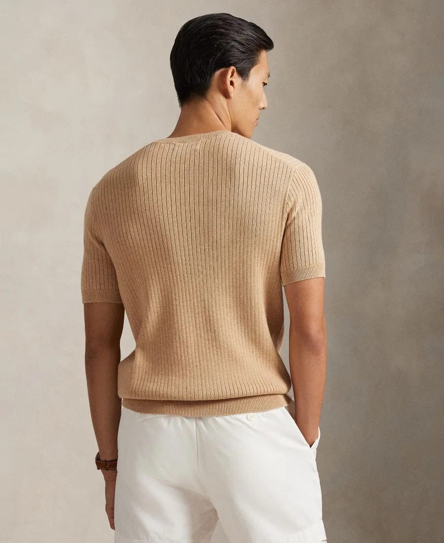 Свитер с круглым вырезом Polo Ralph Lauren, Camel Melange — фото 4