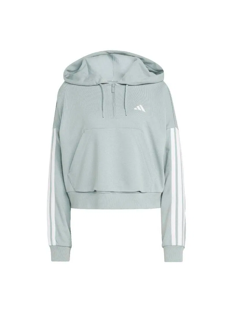 Женское худи с капюшоном и молнией Adidas Essentials, Цвет Grun / Weiss