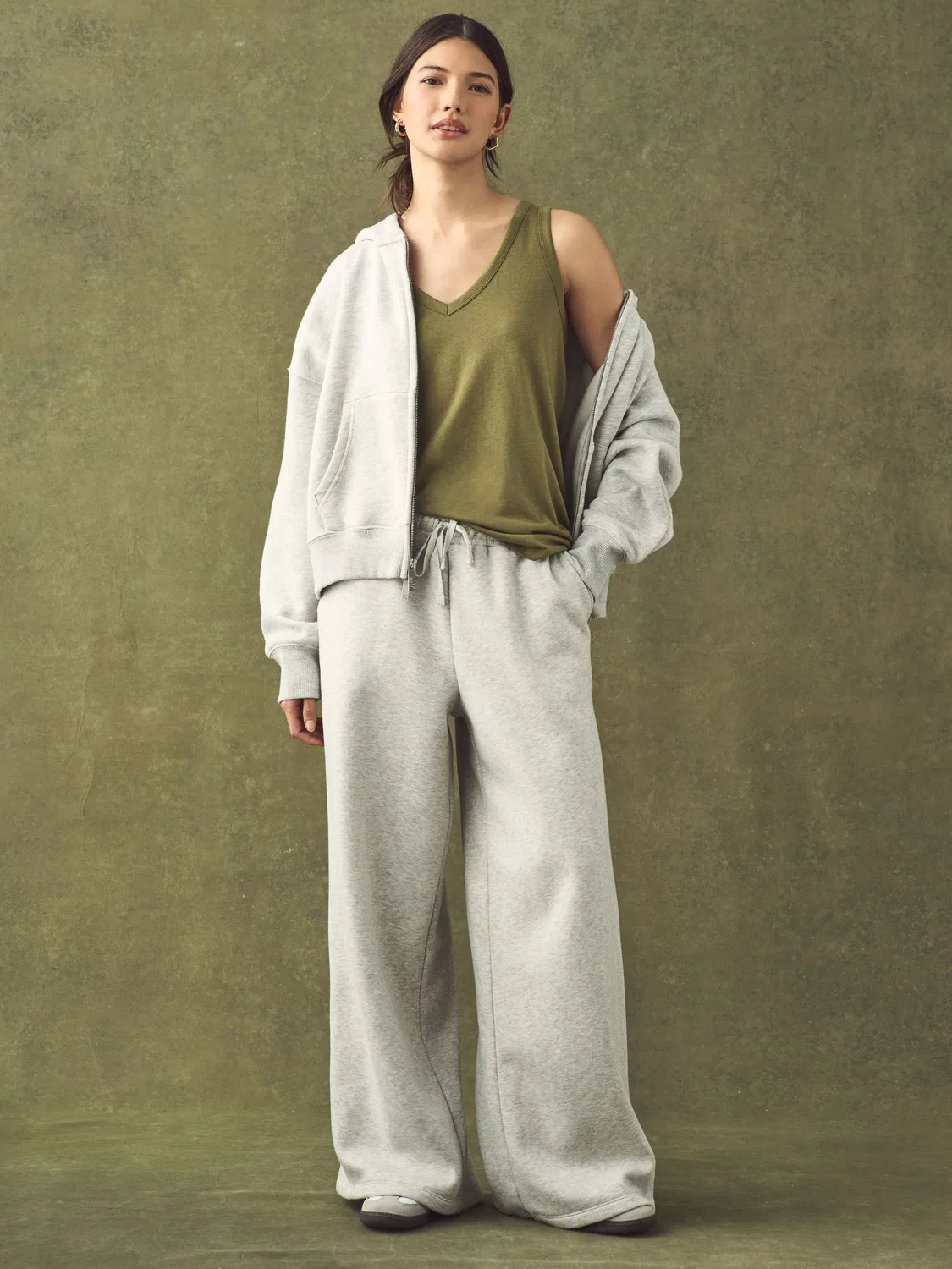 Жилет свободный Modal Slouch Vest Next, оливковый — фото 4