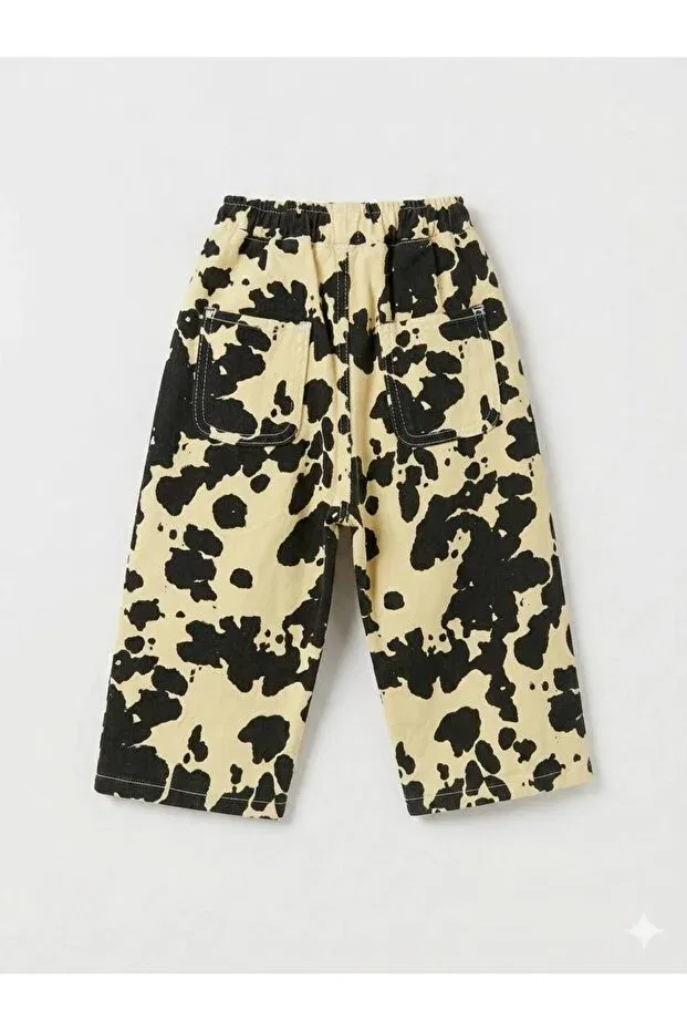 Детские джинсы для девочек с принтом La'Ciel paris camouflage balloon jeans Laciel Prs, Beige — фото 2