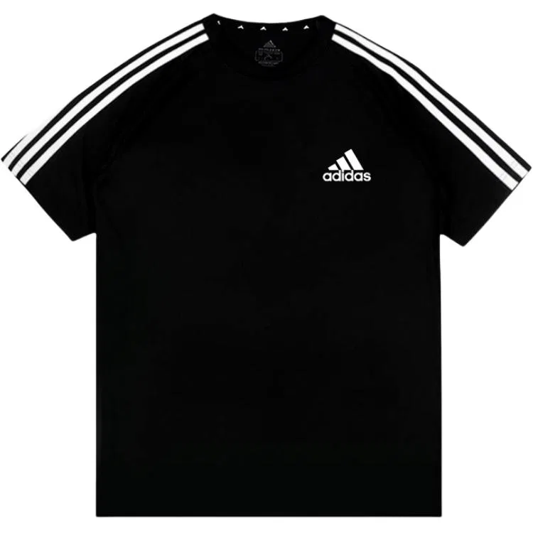 Футболка Adidas черная прямая посадка — фото 4