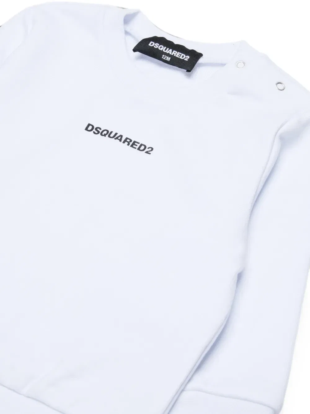 Свитшот с логотипом и кнопками Dsquared2 Kids, белый — фото 3