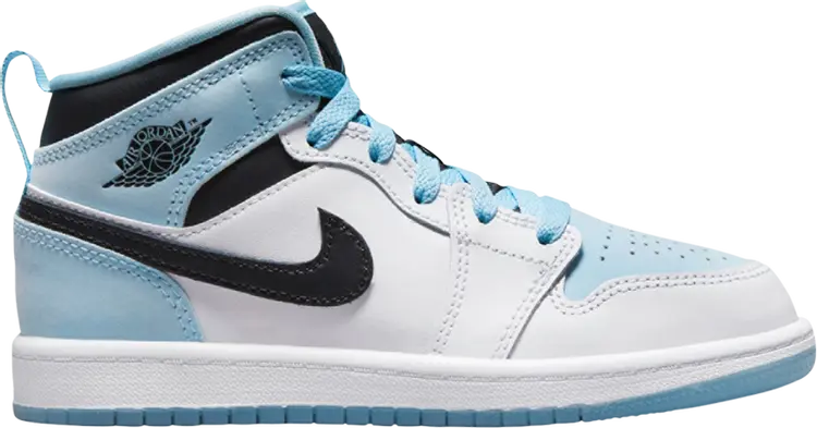 

Кроссовки Air Jordan 1 Mid SE PS White Ice Blue, синий