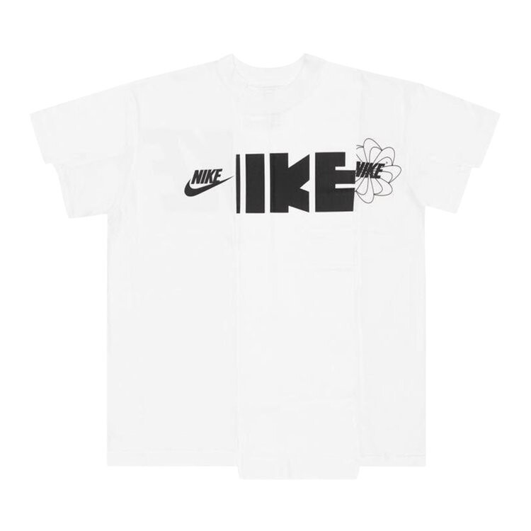 

Футболка Nike x Sacai Hybrid, белый с принтом