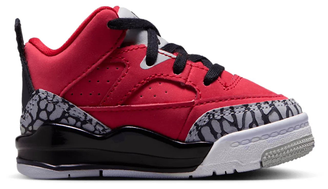 Детские кроссовки для мальчиков с кожаным верхом Jordan Son of Mars, Fire Red/Grey Mist/Black