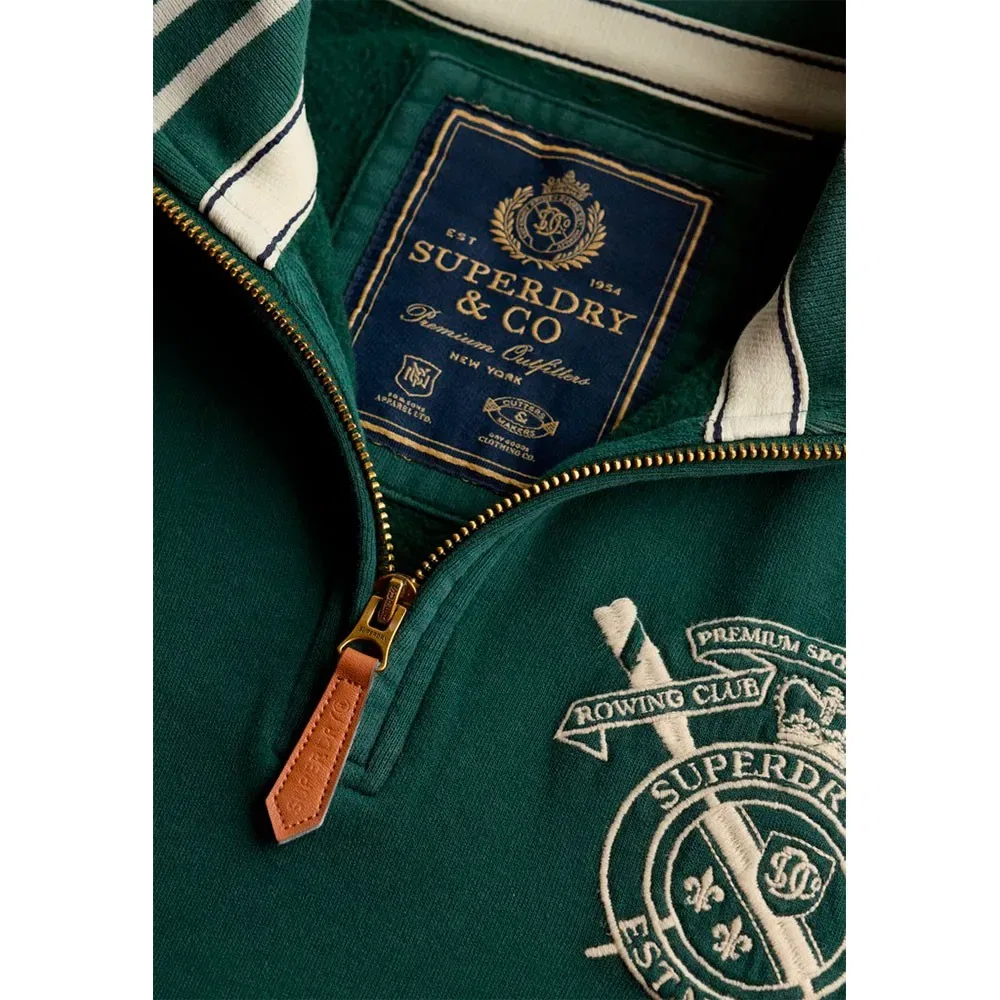 Мужской свитшот с полузастежкой Gothic Varsity Superdry, Green — фото 4