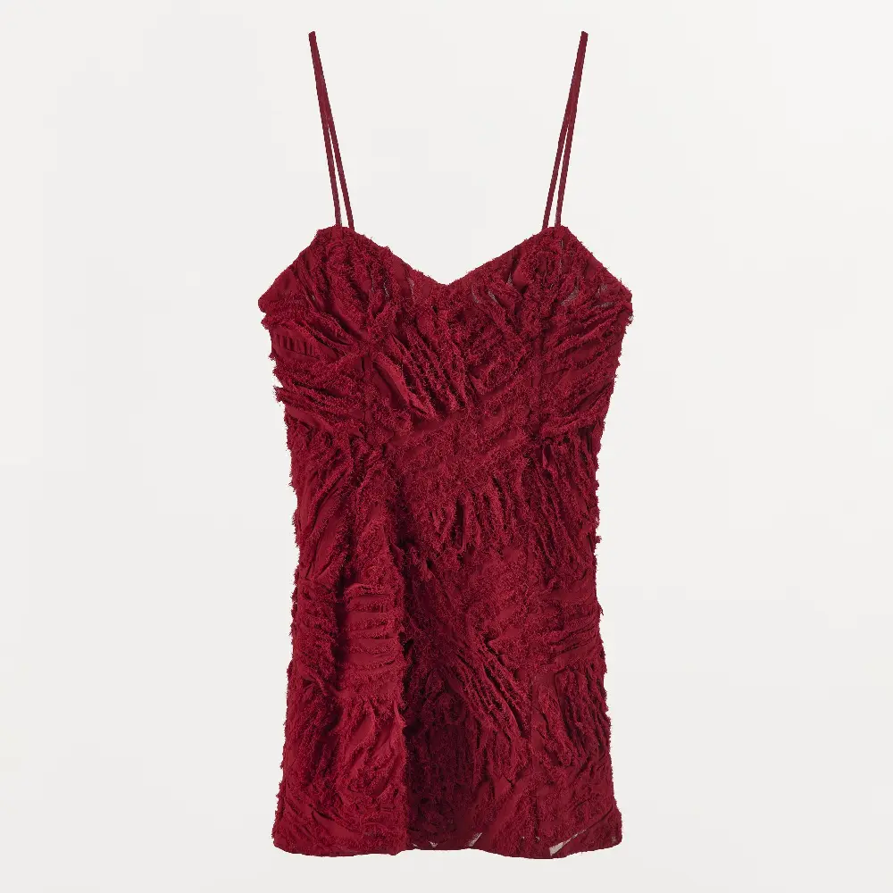 

Платье Zara Limited Edition Short Relieved, красный