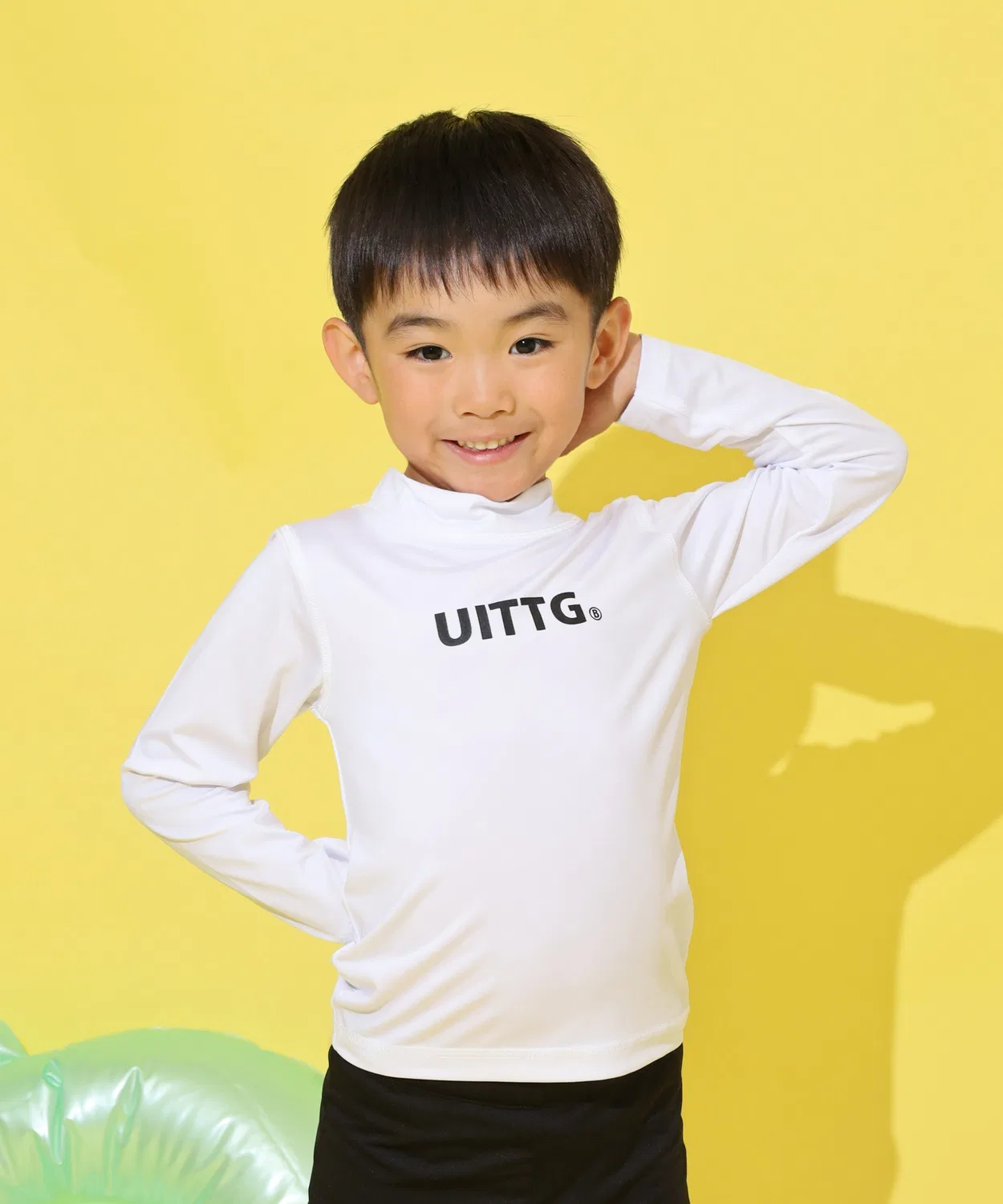 Детский лонгслив-рашгард с принтом UITTG Kids FUNALIVE, White — фото 2