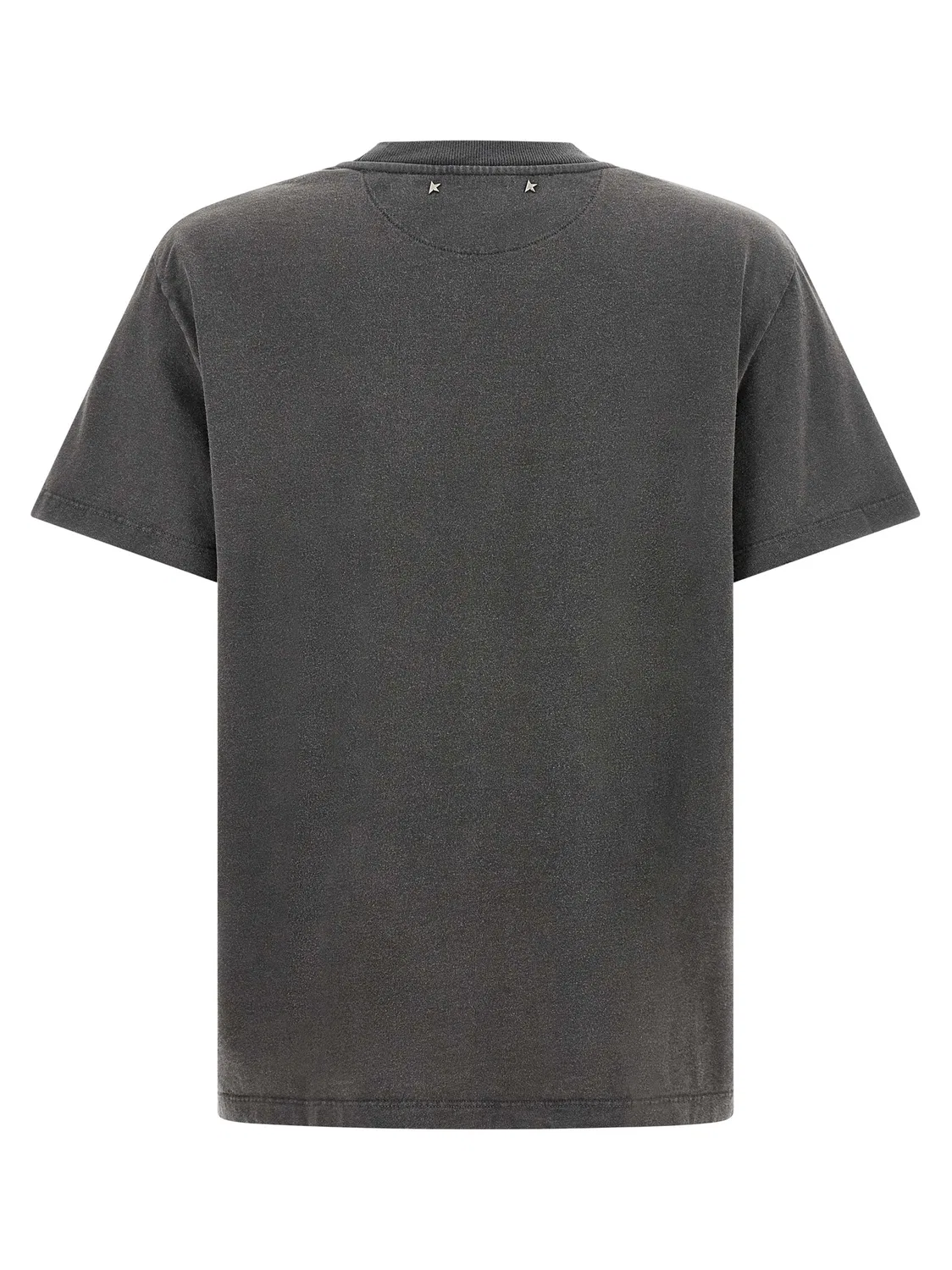 Женская футболка с коротким рукавом с кристаллами Gray Cotton T-Shirt Golden Goose, Gray — фото 2