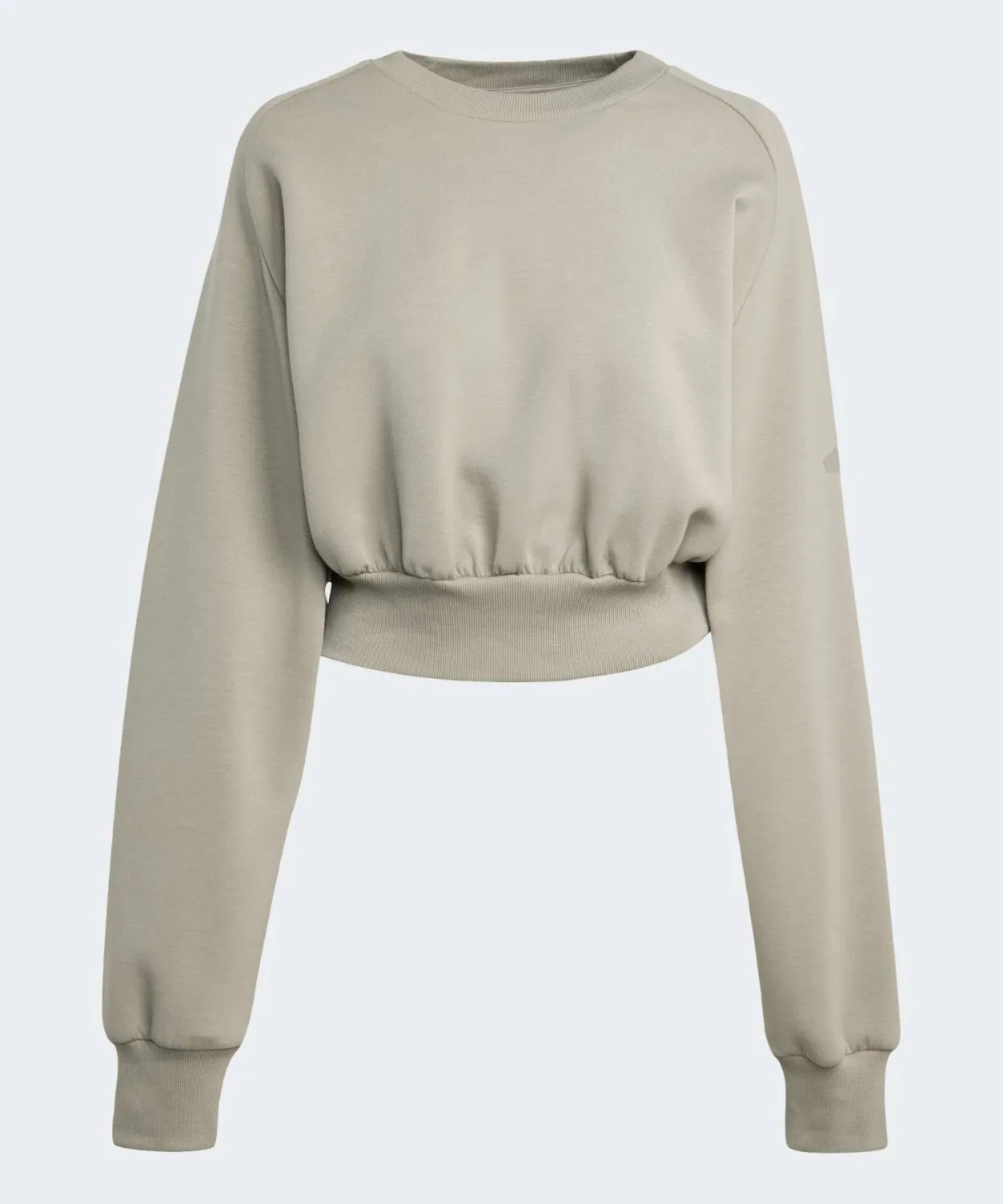 Женский свитшот свободного кроя с длинным рукавомAdidas, Khaki — фото 4