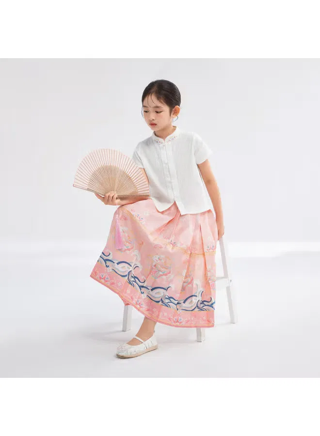 Комплект платьев в китайском стиле с юбкой-лошадиной мордой Hanfu Jellybaby — фото 3
