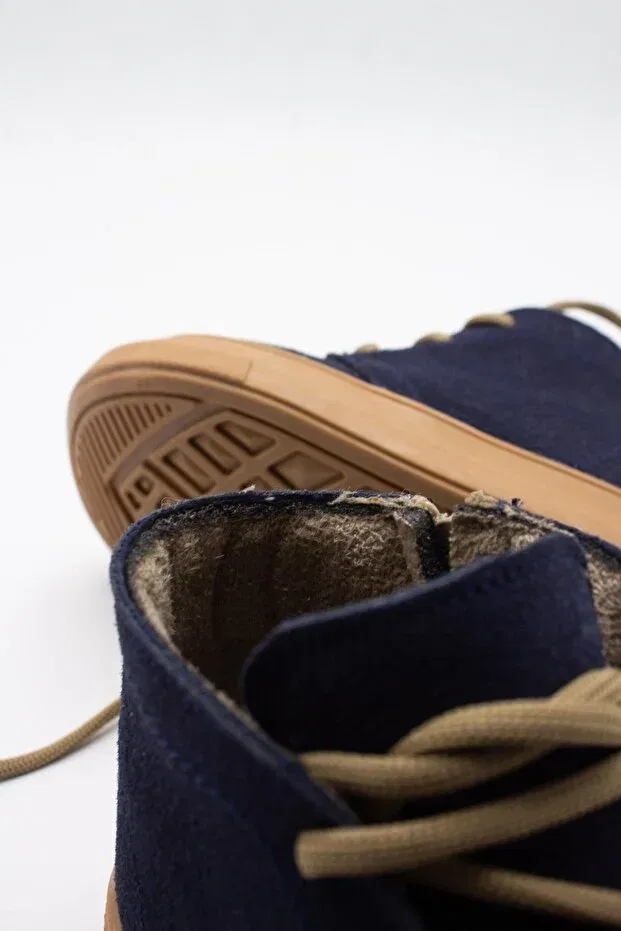 Детские ботинки для девочек на шнуровке Sermoda, Navy Blue — фото 4