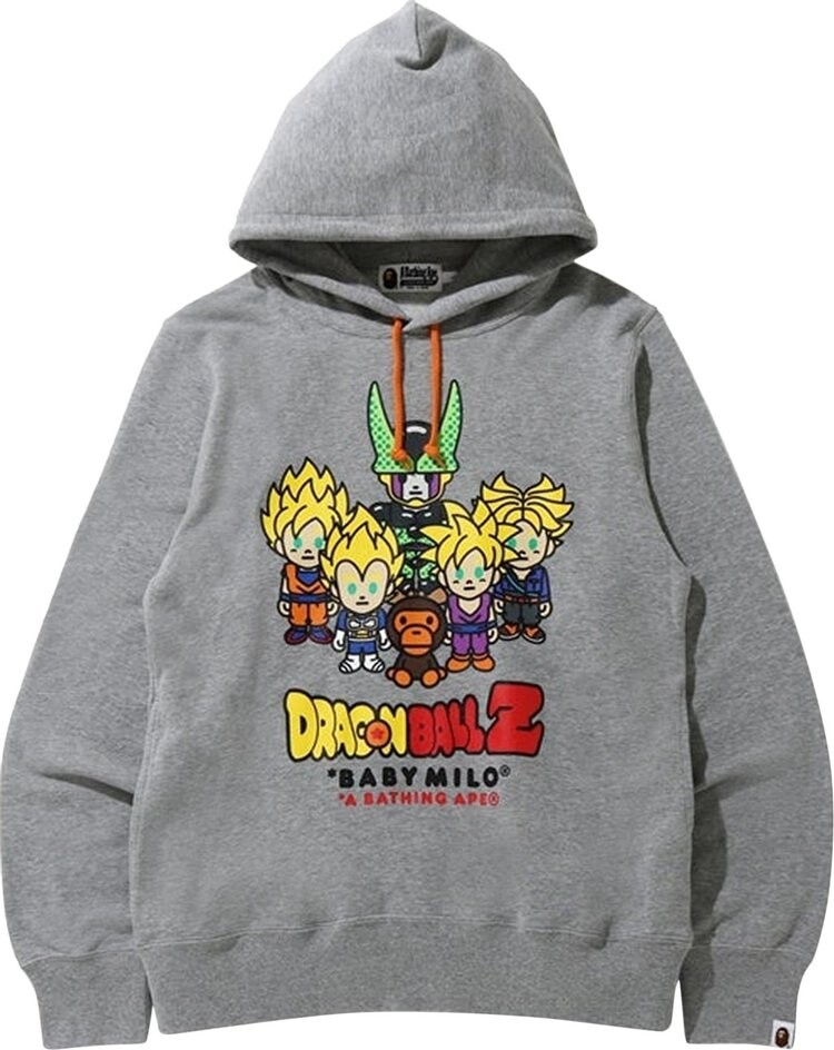 

Худи BAPE x Dragon Ball Z Baby Milo Super Saiyan & Cell Pullover Hoodie 'Grey', серый