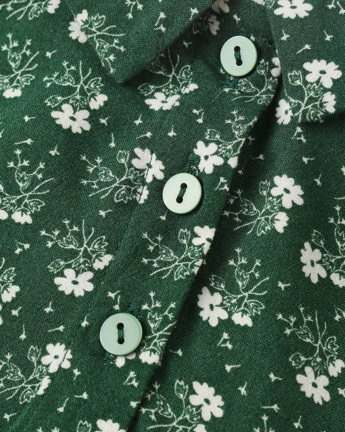 Детский боди-комбинезон с длинным рукавом Cora Romper Rylee + Cru, Green Ditsy — фото 3
