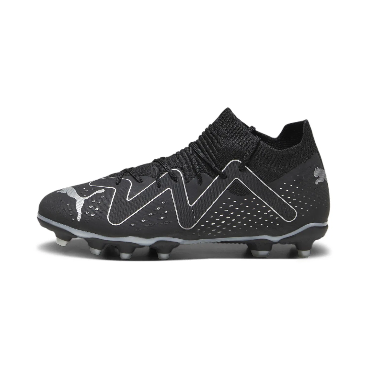 Детские футбольные бутсы Future Match FG/AG Jr PUMA, Black Silver Metallic — фото 4