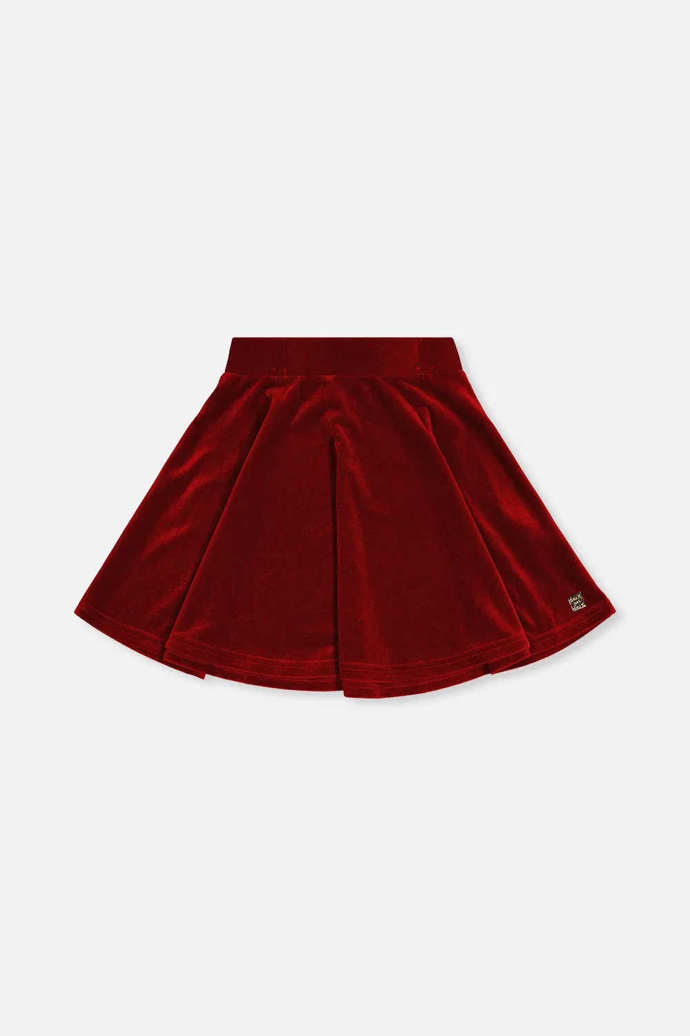 Детская юбка из вельвета со складками Velvet Skirt Deux par Deux, Rouge