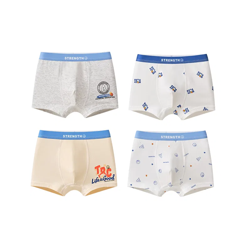 Детские трусы боксеры 4 шт, Light Gray+White+Apricot+Ivory, MIIOW
