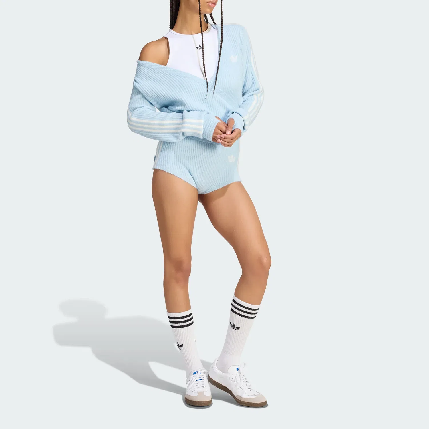 Женские шорты Adidas Originals X Jennie, Blue — фото 3