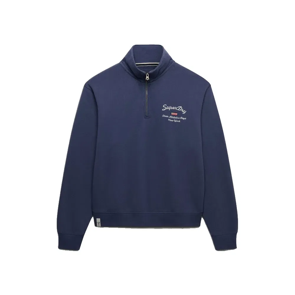 Худи на молнии Athletic Essential Graphic Superdry, синий — фото 3