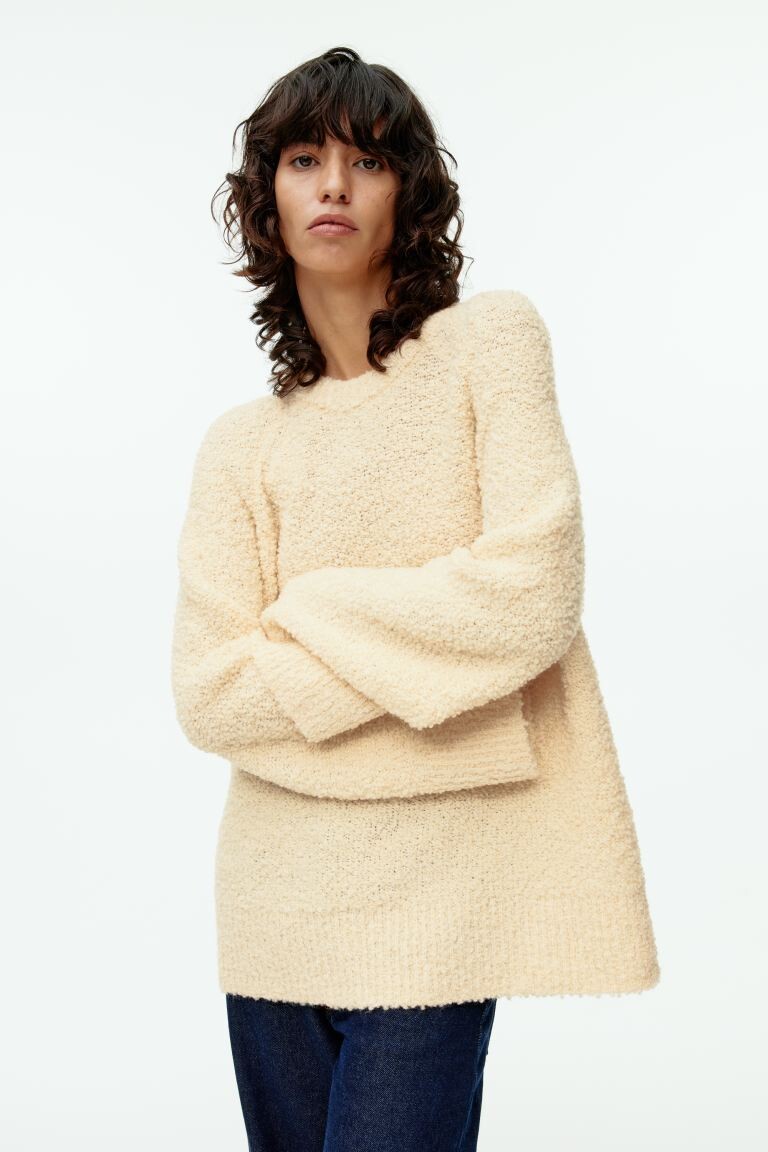 

Свитер букле H&M, бежевый