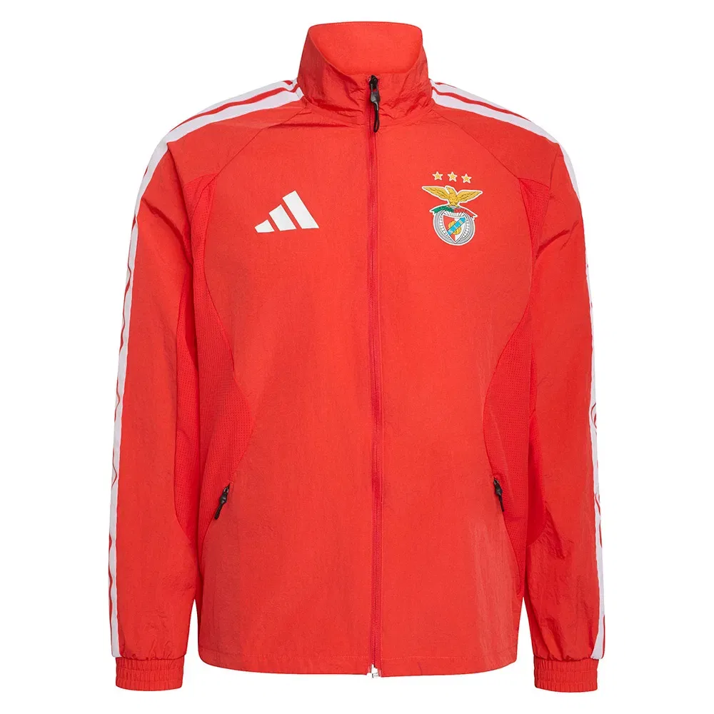 Мужская куртка с воротником-стойкой Benfica Home Anthem Adidas, Red — фото 3