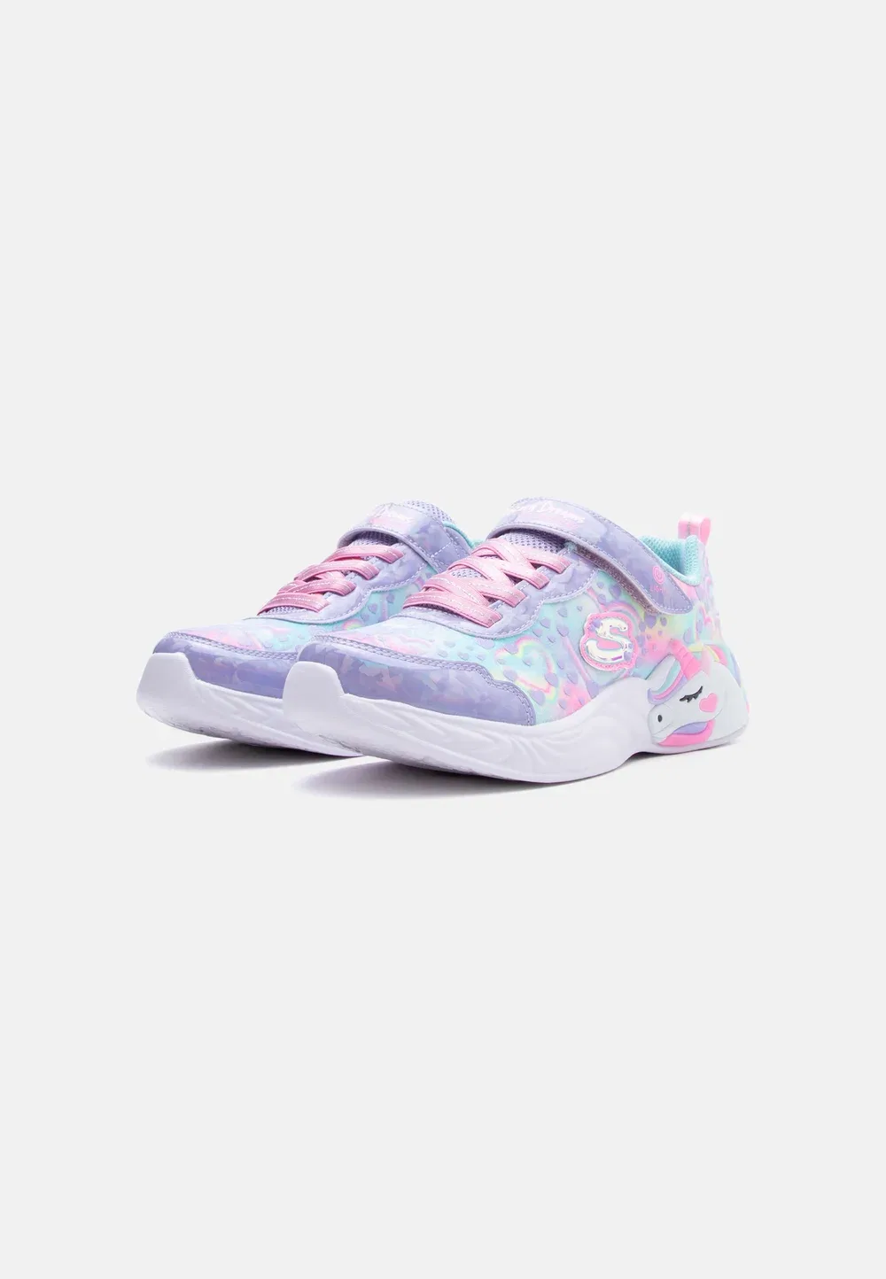 Мечты о единорогах - тренеры Skechers, Lavender/Multi-Coloured — фото 2