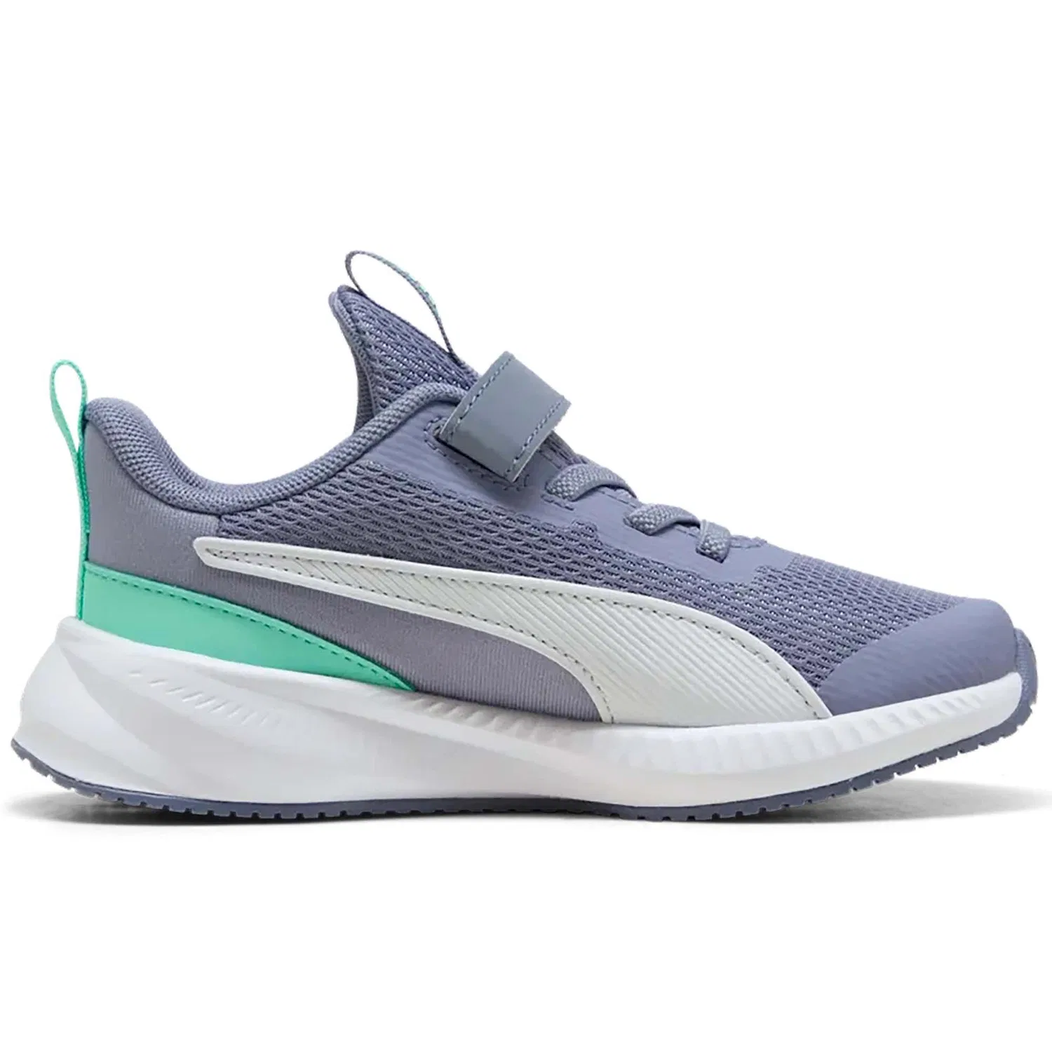 Детские кроссовки с двойной липучкой Flyer 3 Ac+ Ps Puma, Gray Sky-Mint Jelly-PUMA White — фото 3