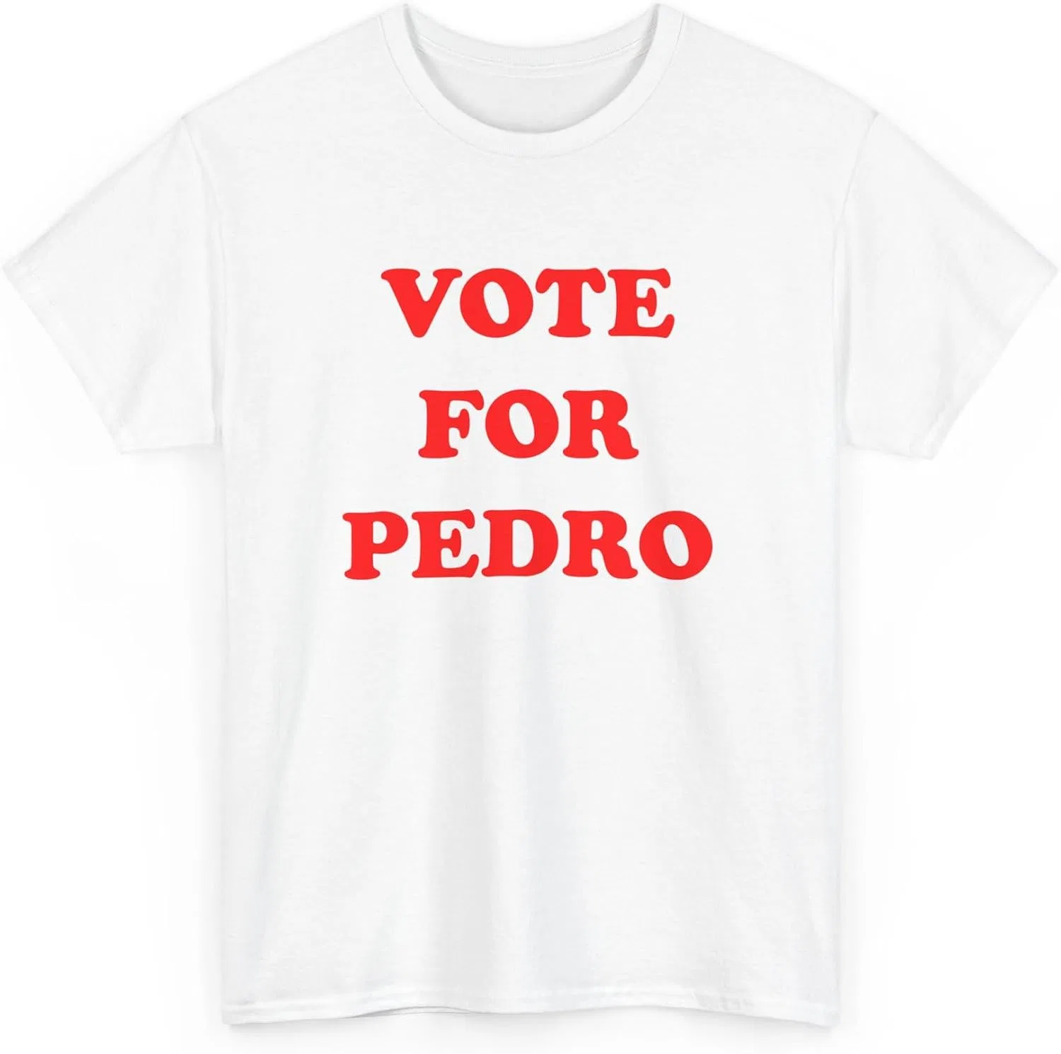Женская футболка с принтом Vote for Pedro, белый