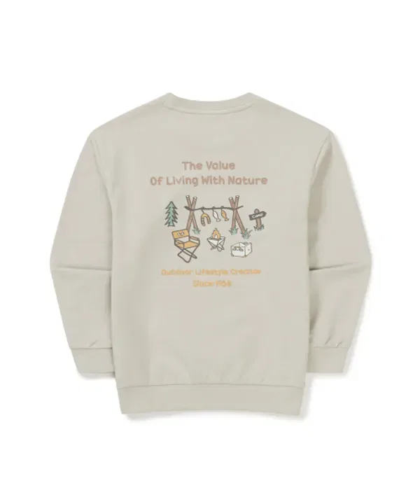 Детская футболка с капюшоном для кемпинга, s25skfht80 Snowpeak Apparel Kids, светло-бежевый — фото 3