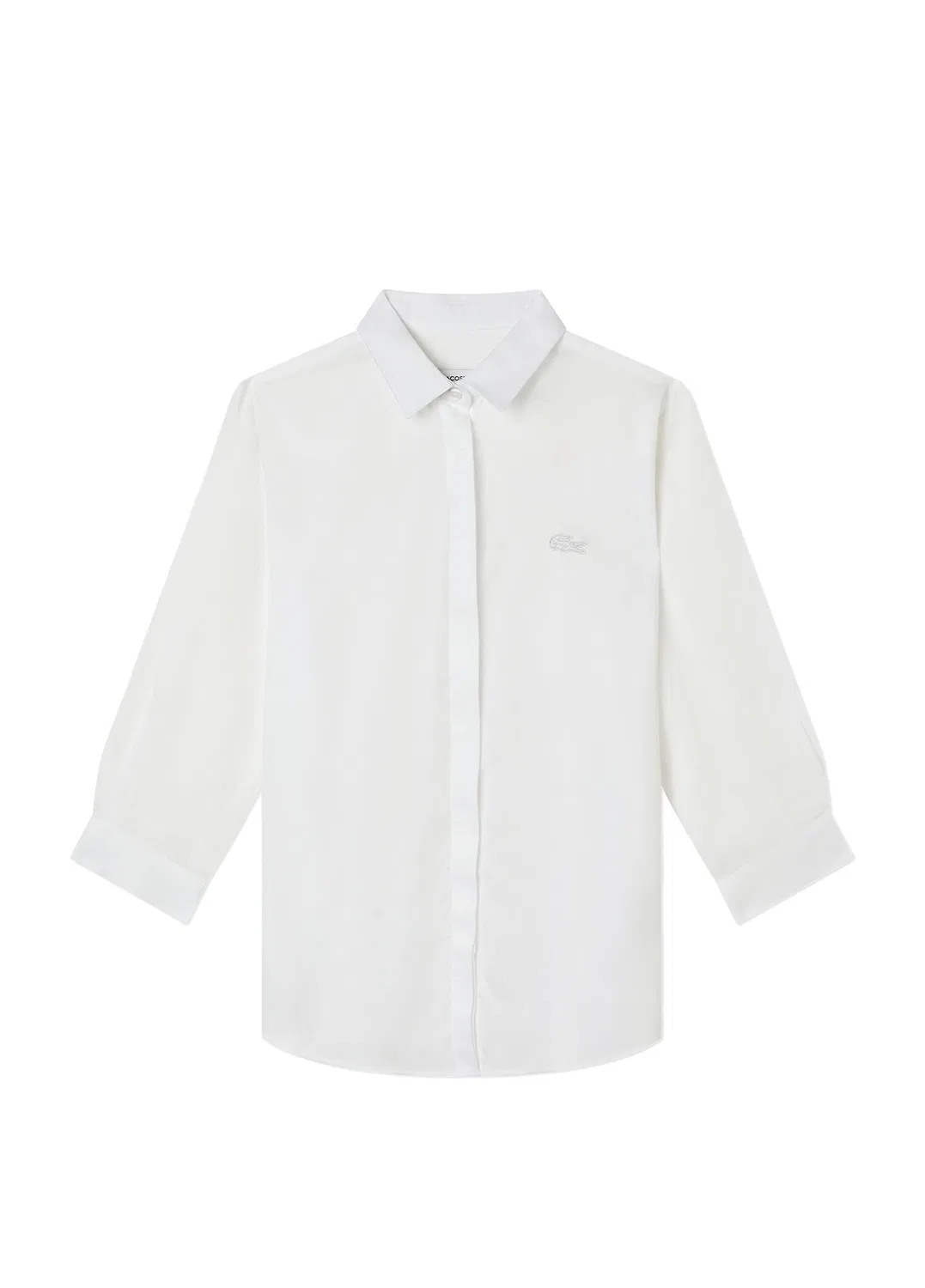 Рубашка Lacoste Regular Fit, белая, с короткими рукавами