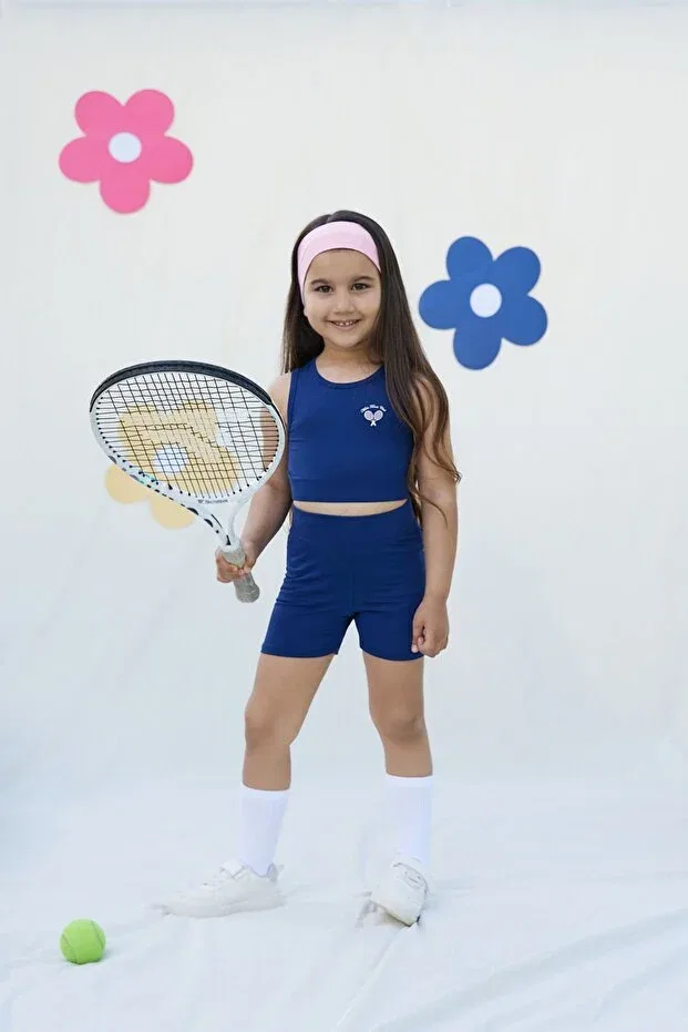 Детские леггинсы для девочек с принтом Tennis Club Miela Kids, Night Blue