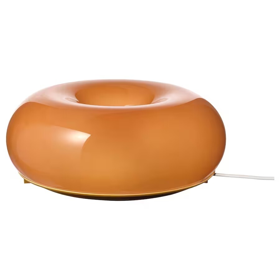 

Светодиодная настенная/настольная лампа Ikea Varmblixt, оранжевое стекло