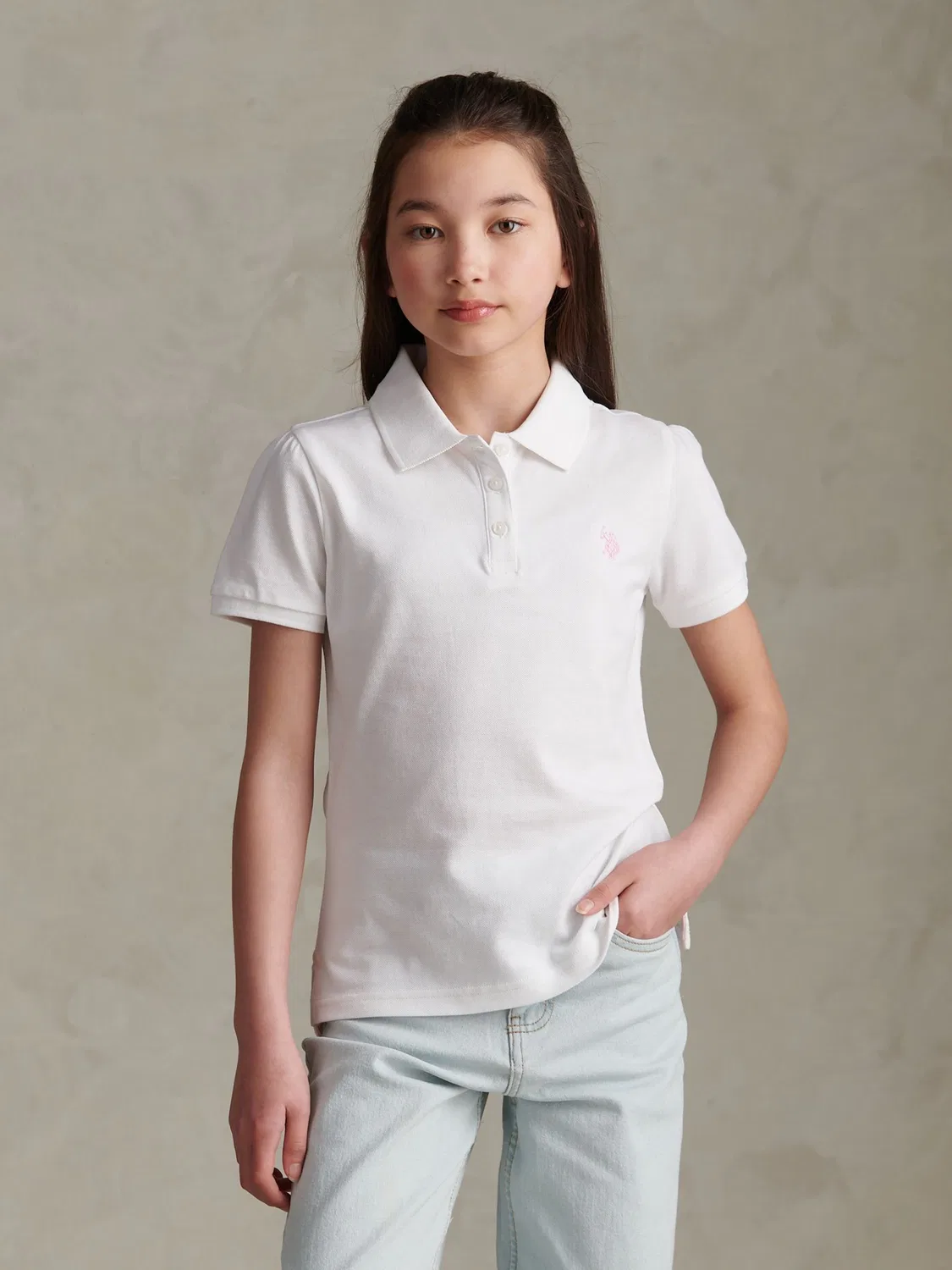 Поло U.S. Polo Assn., белый