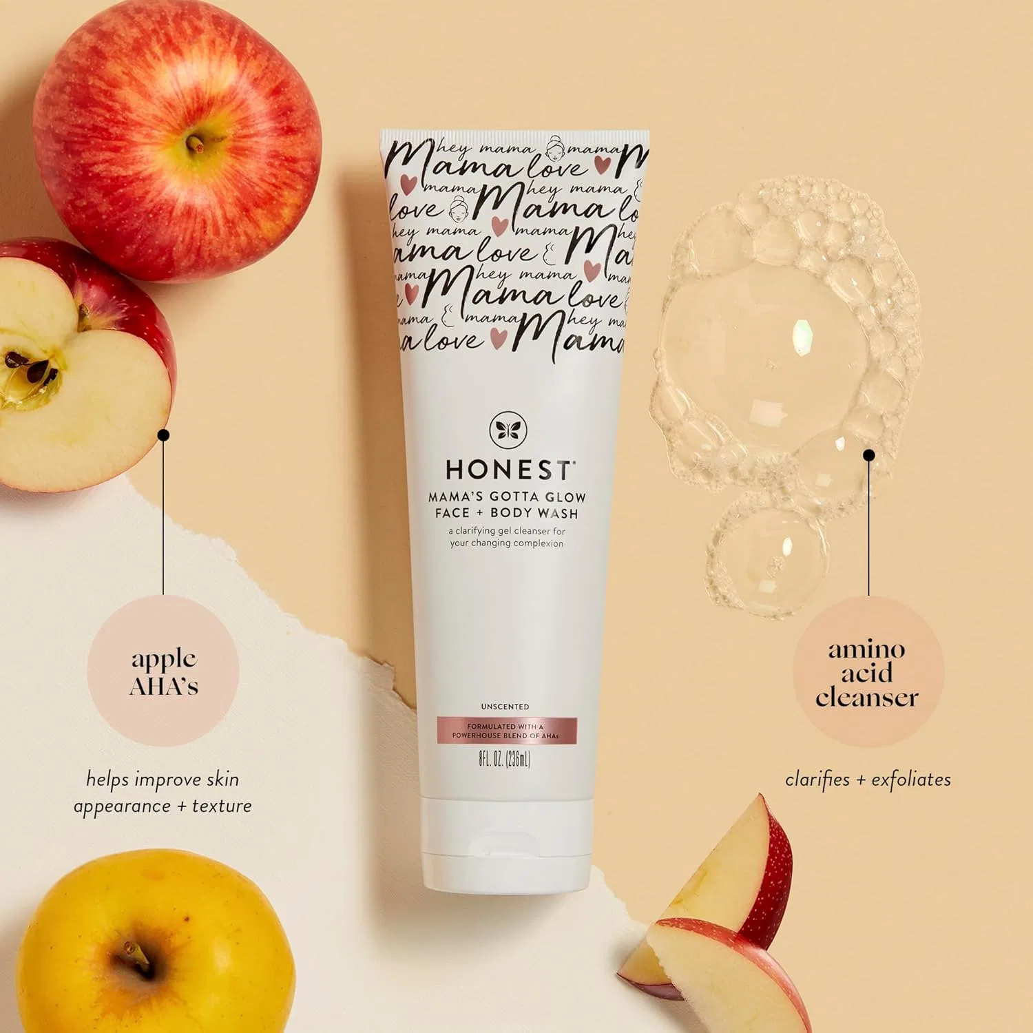Гель для душа и тела Honest Mama's Gotta Glow, 236.59 мл, White The Honest Company — фото 2