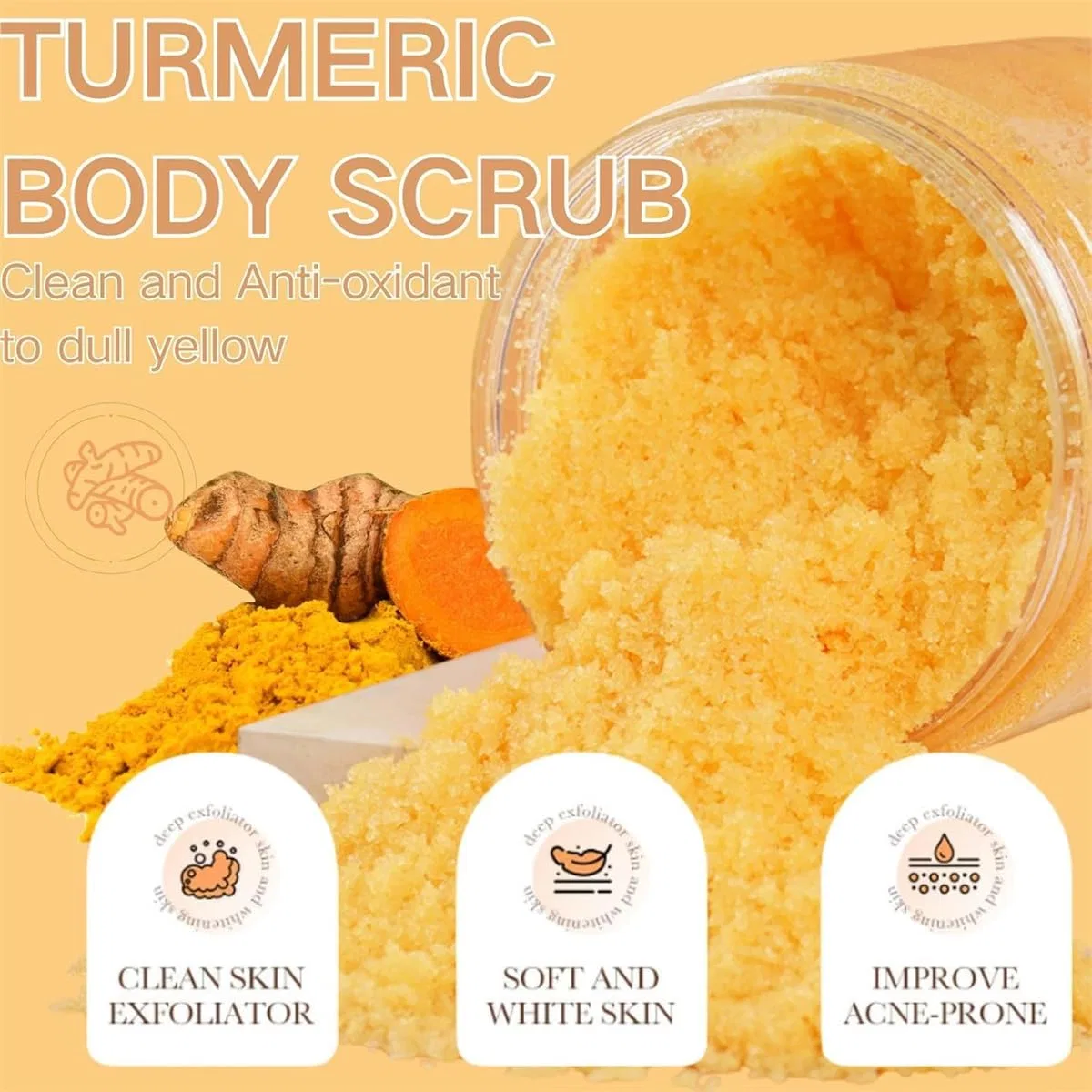 Скраб для тела Turmeric Body Scrub, Pelinuar, 100 г, 1 шт. — фото 3