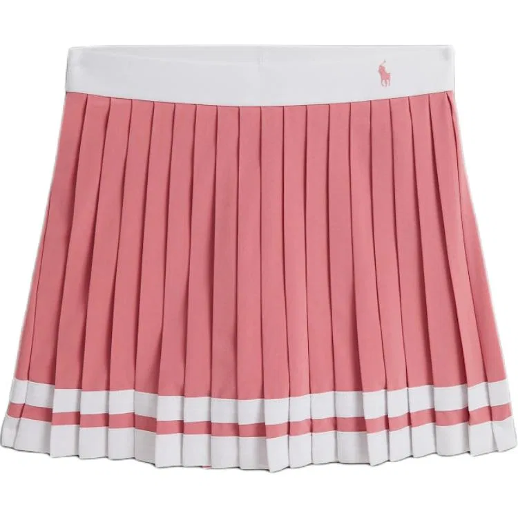 Детская юбка в складку с принтом в полоску и логотипом Desert Rose Polo Ralph Lauren, Desert Rose