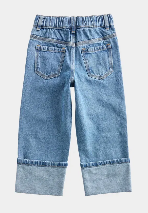 Джинсы прямые Turn up straight leg jeans Marks & Spencer, деним, деним — фото 2