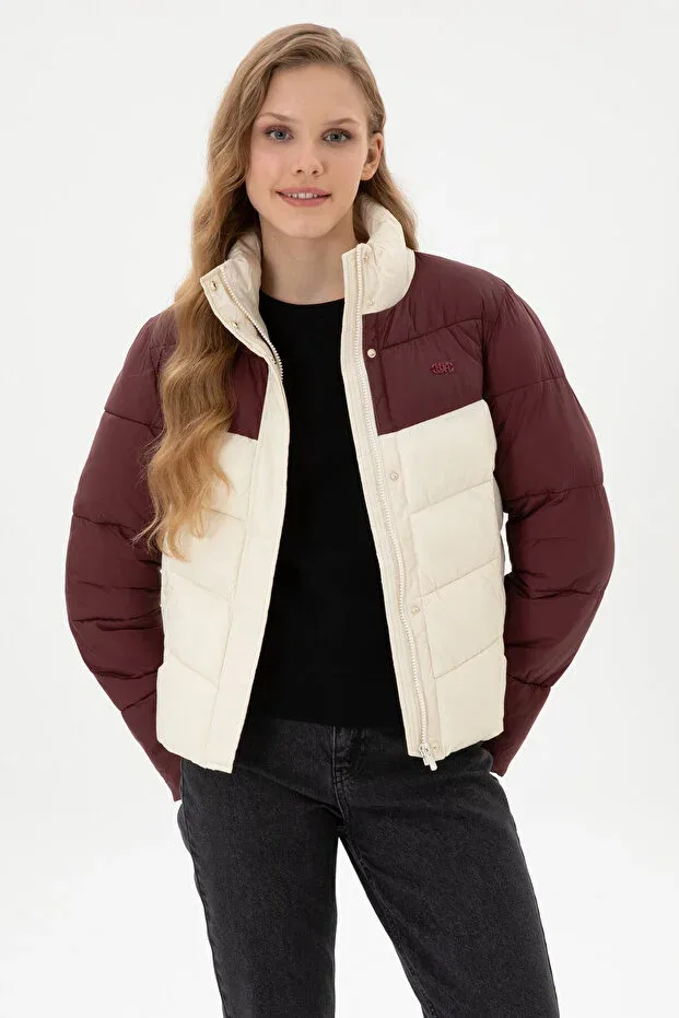 Женское пальто с воротником-стойкой U.S. Polo Assn., Çok Renkli