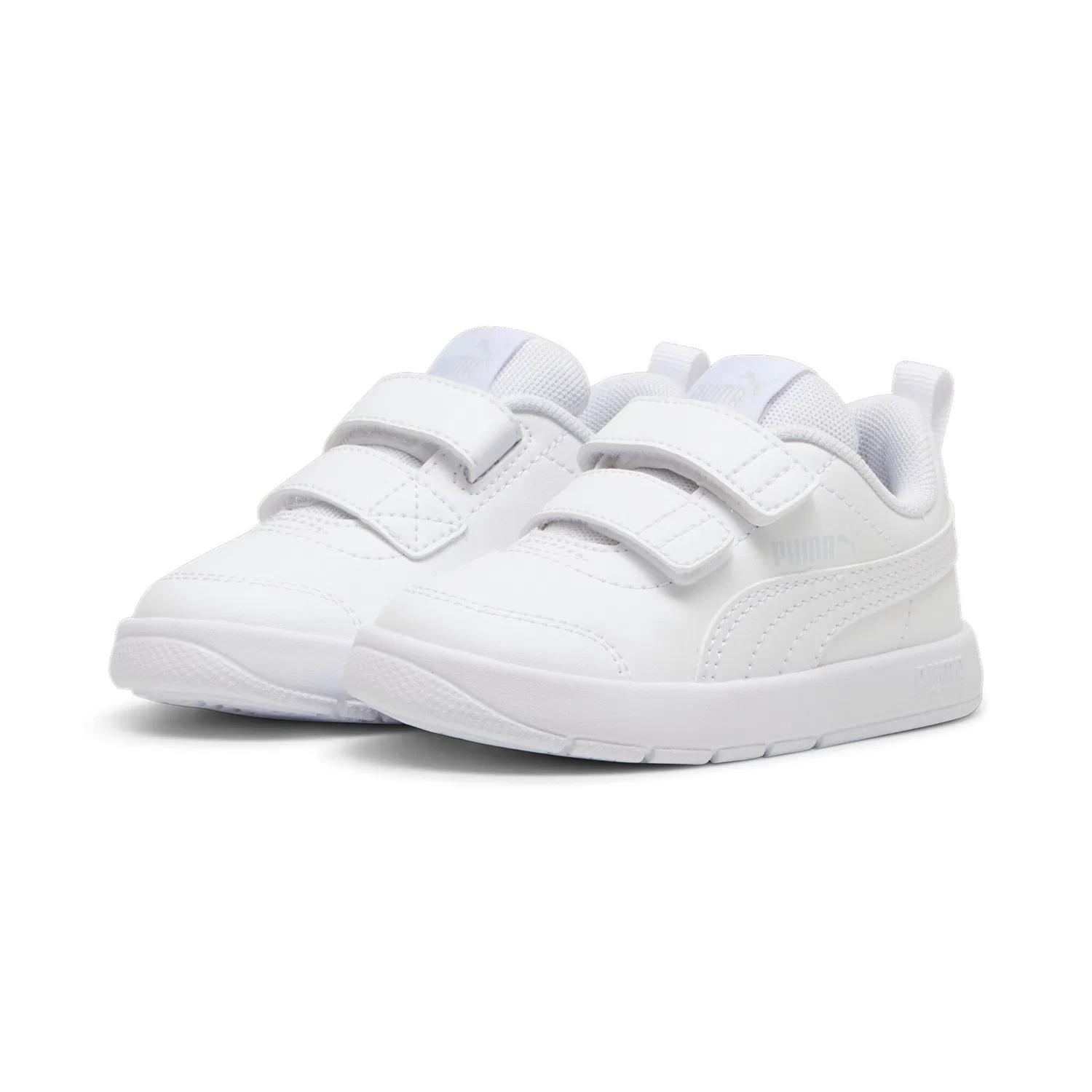 Детские кроссовки спортивные Courtflex v3 PUMA, White/Silver