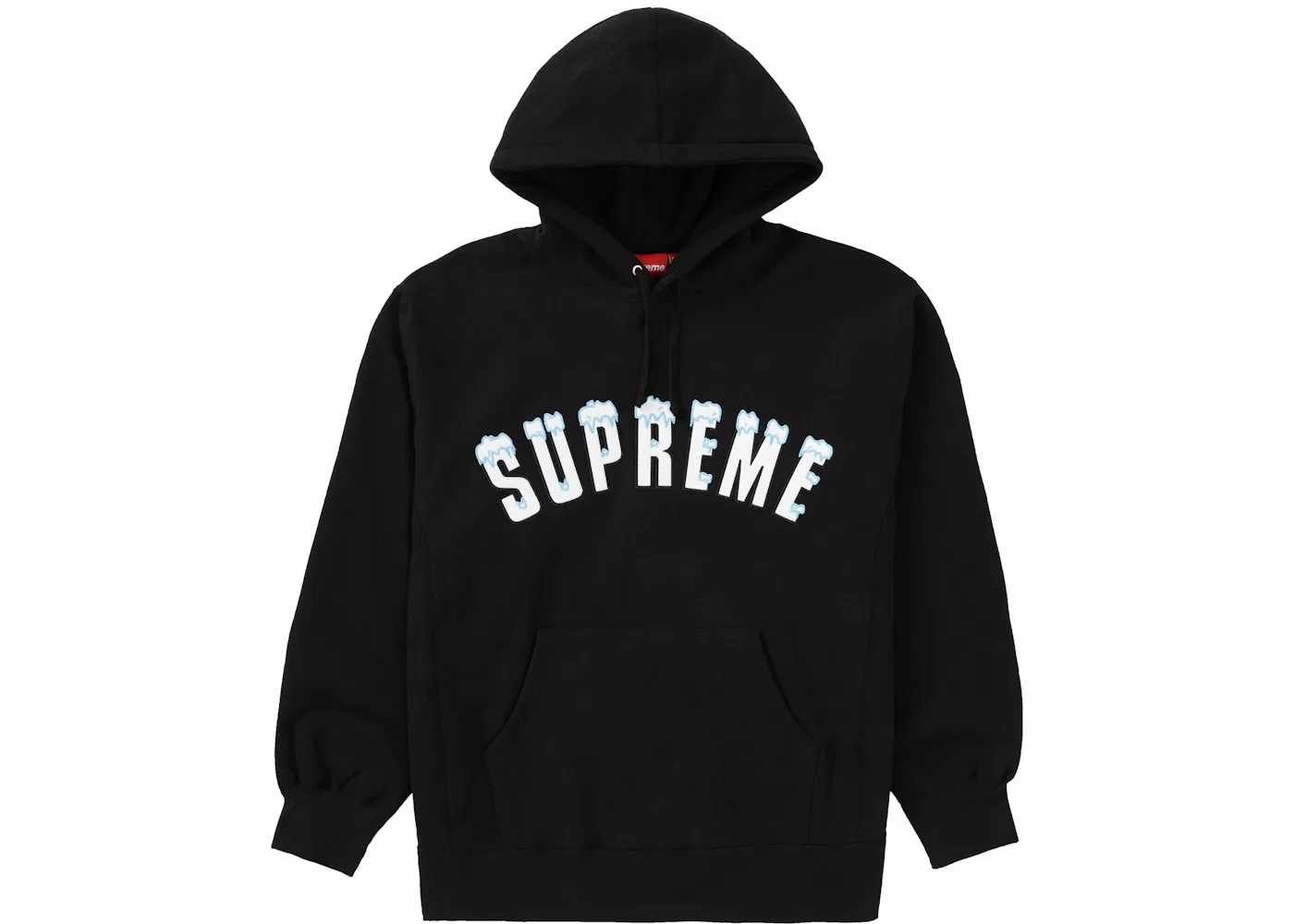 Мужской свитшот с капюшоном с вышивкой Supreme Icy Arc Supreme, Black