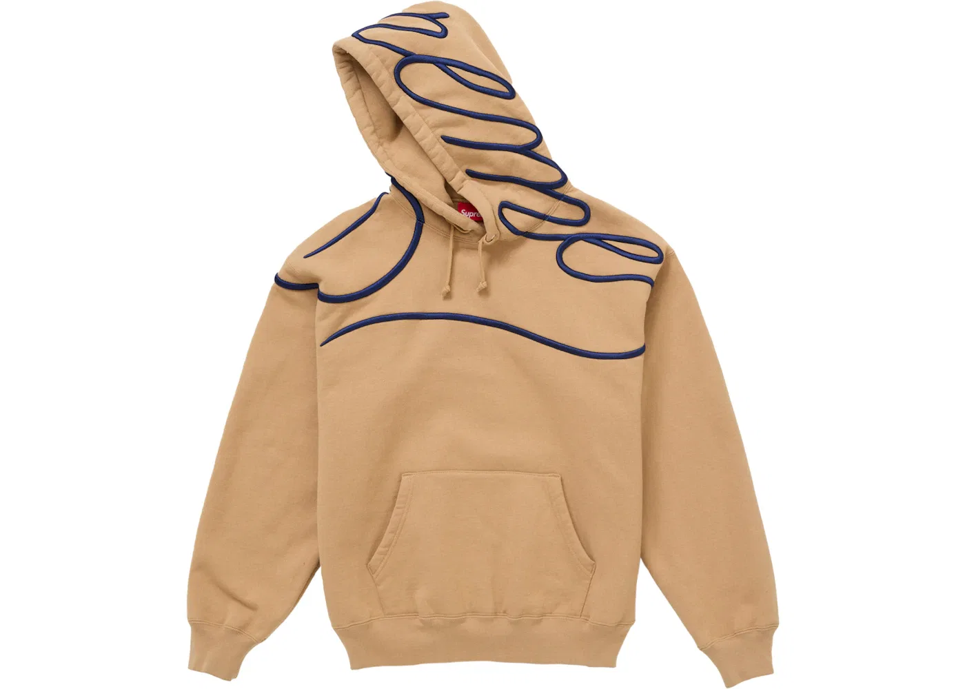 Мужская худи с принтом Supreme Shoulder Script Brown — фото 2