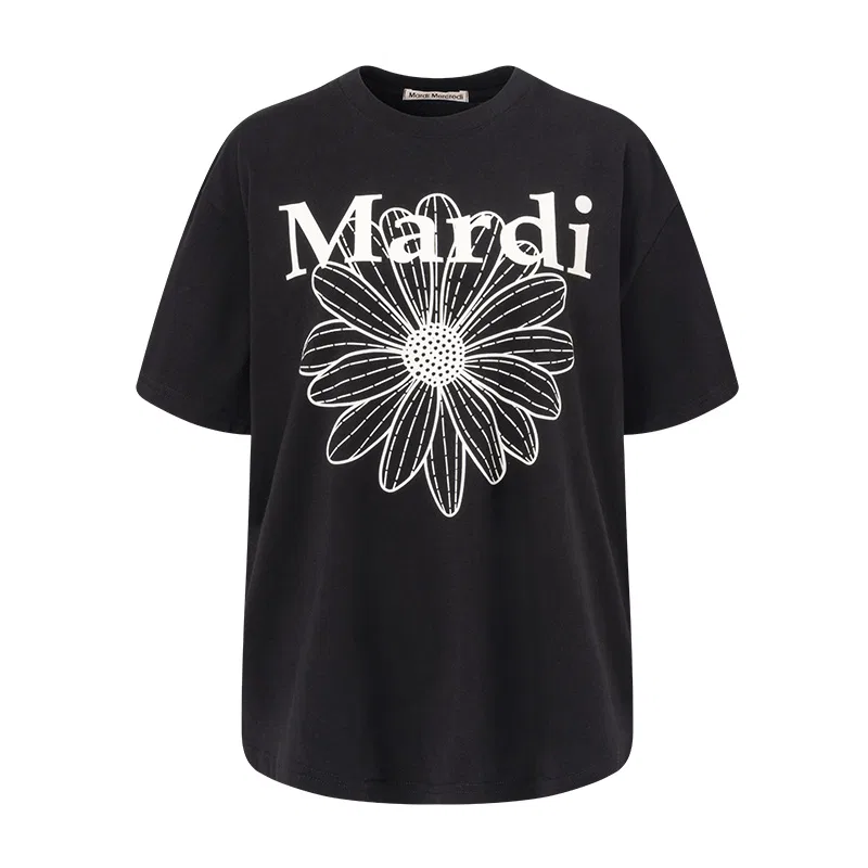 Детская футболка с принтом SS25 T Shirt Unisex MARDI MERCREDI, Diamond Black