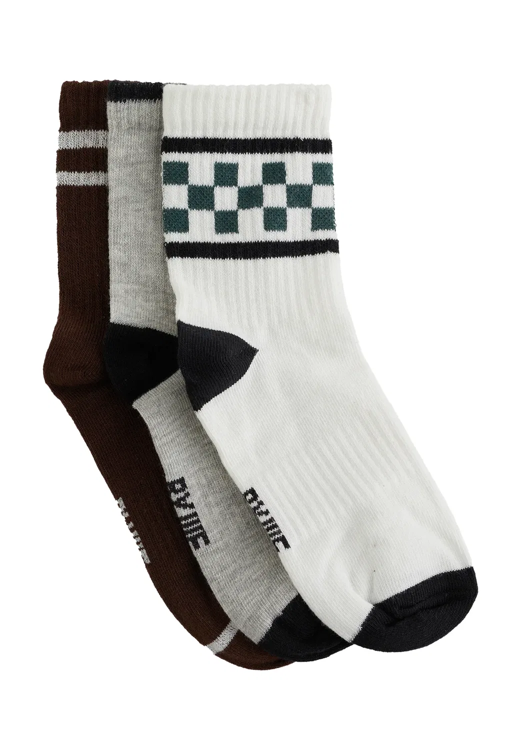 3 пары носков We Fashion, Brown Grey White
