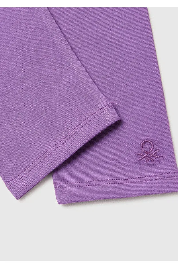 Детские леггинсы для девочек с логотипом United Colors Of Benetton, Purple — фото 3