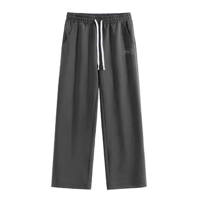 Детские повседневные брюки прямого кроя 220G Heavyweight MINISO, Dark Gray