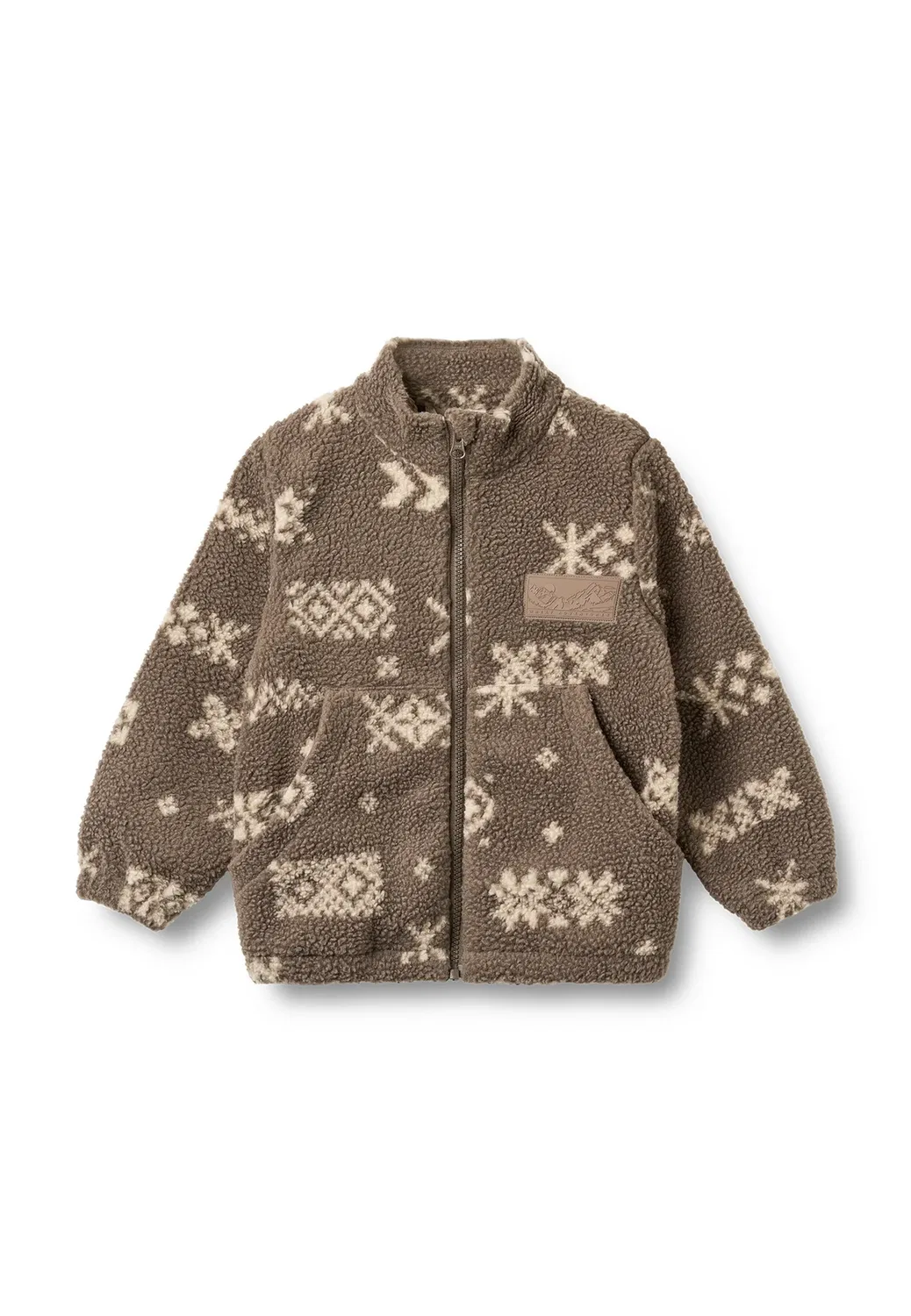 Хельге - флисовая куртка Wheat, Dry Wood Jacquard