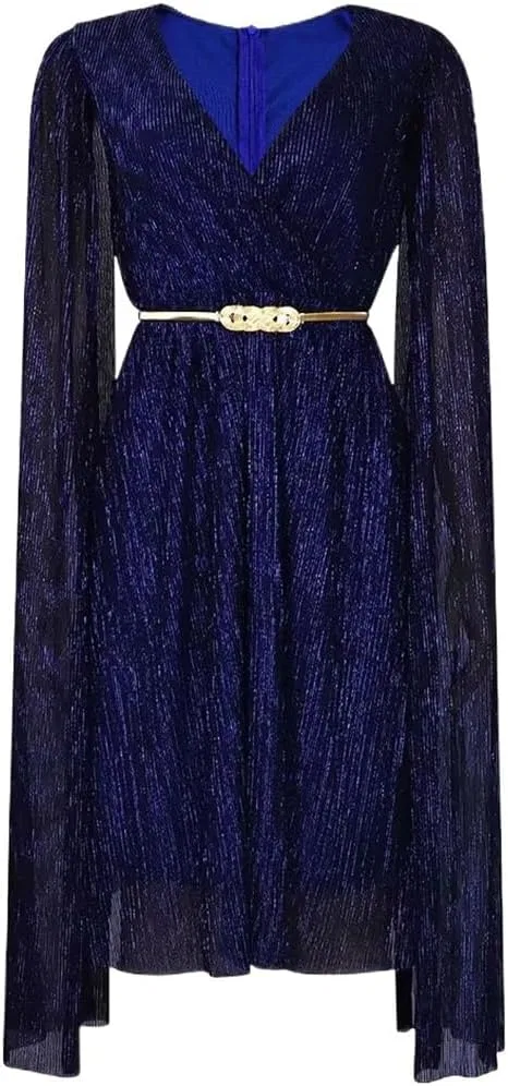 Женское летнее платье макси с поясом African Print, Darkblue