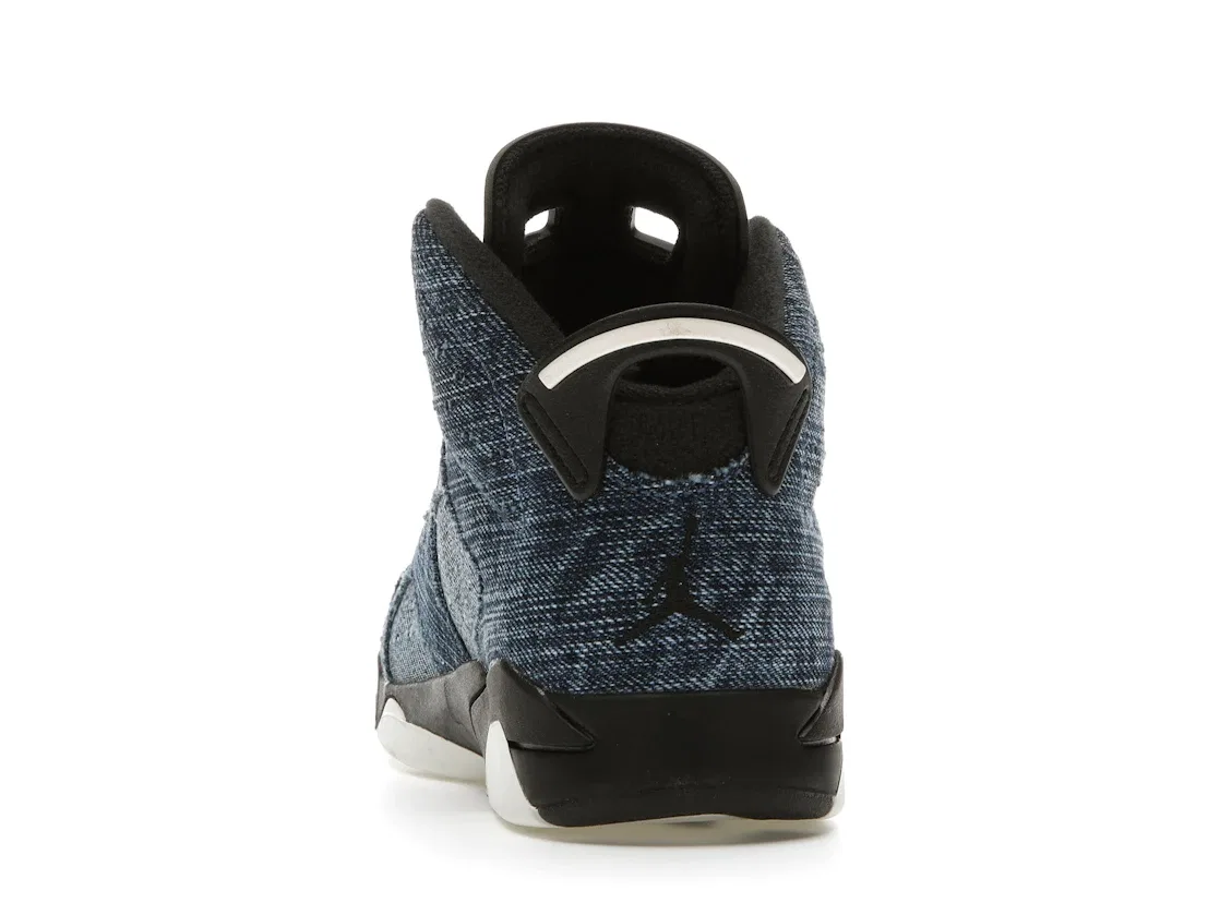 Детские кроссовки с принтом Jordan 6 Retro Jordan, Washed Denim/Sail-Varsity Red-Black — фото 4